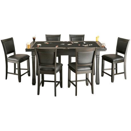 American Heritage Billiards Burlington Game Table Set (Peppercorn)