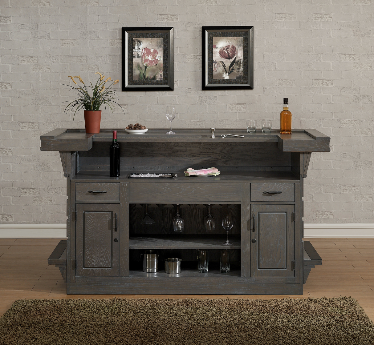 American Heritage Billiards Caliente Home Bar (Glacier)