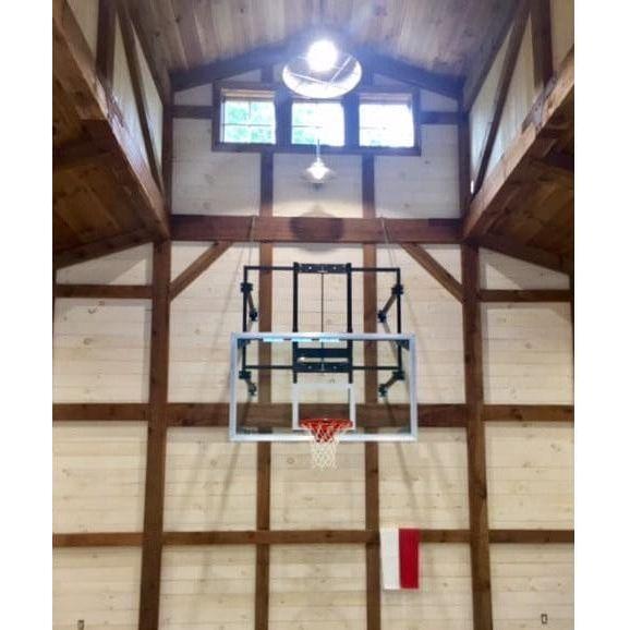 Gared 42” X 72” Fold Up Basketball Wall Mounted Package w/ Electric Height Adjuster