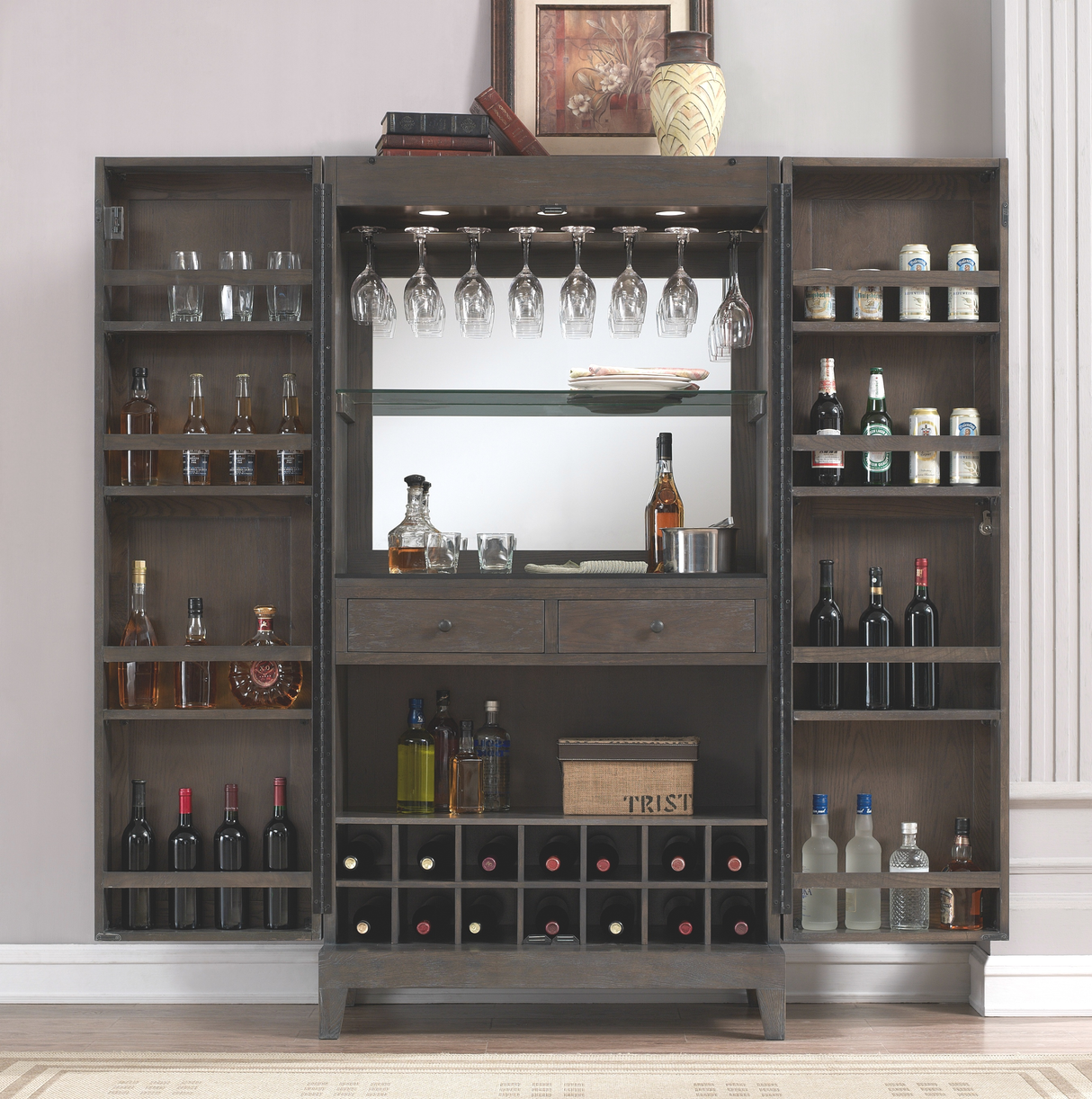 American Heritage Billiards Fairfield Wine Cabinet (Glacier)