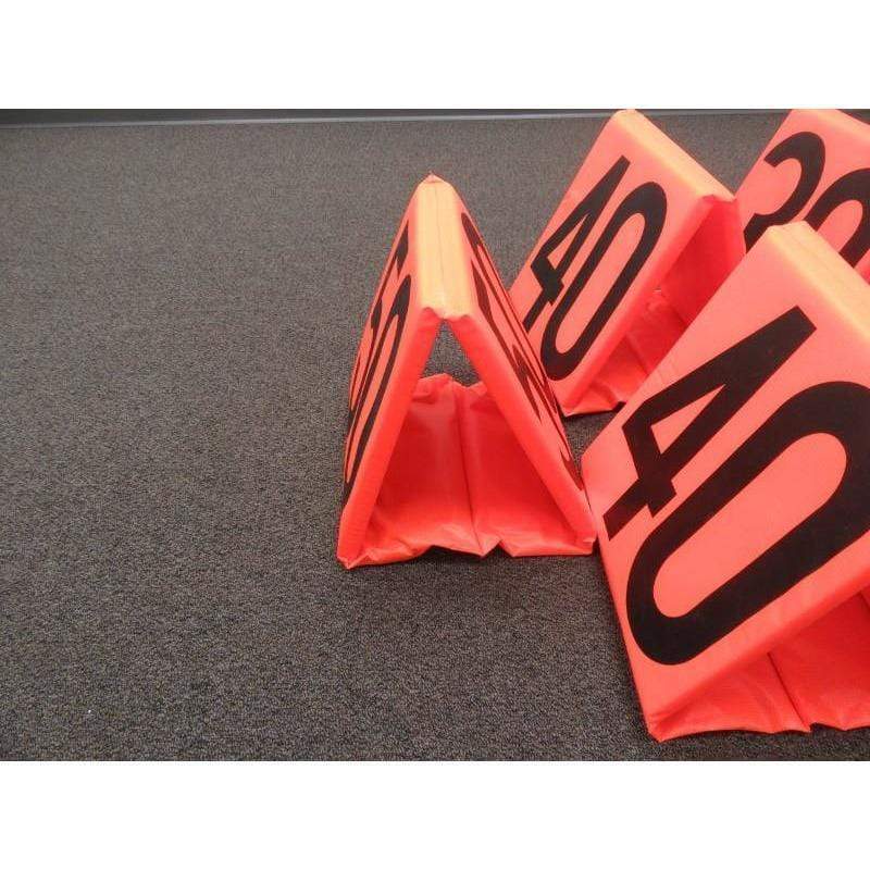 First Team Football Side Line Markers - Black on Orange FT6000SLM