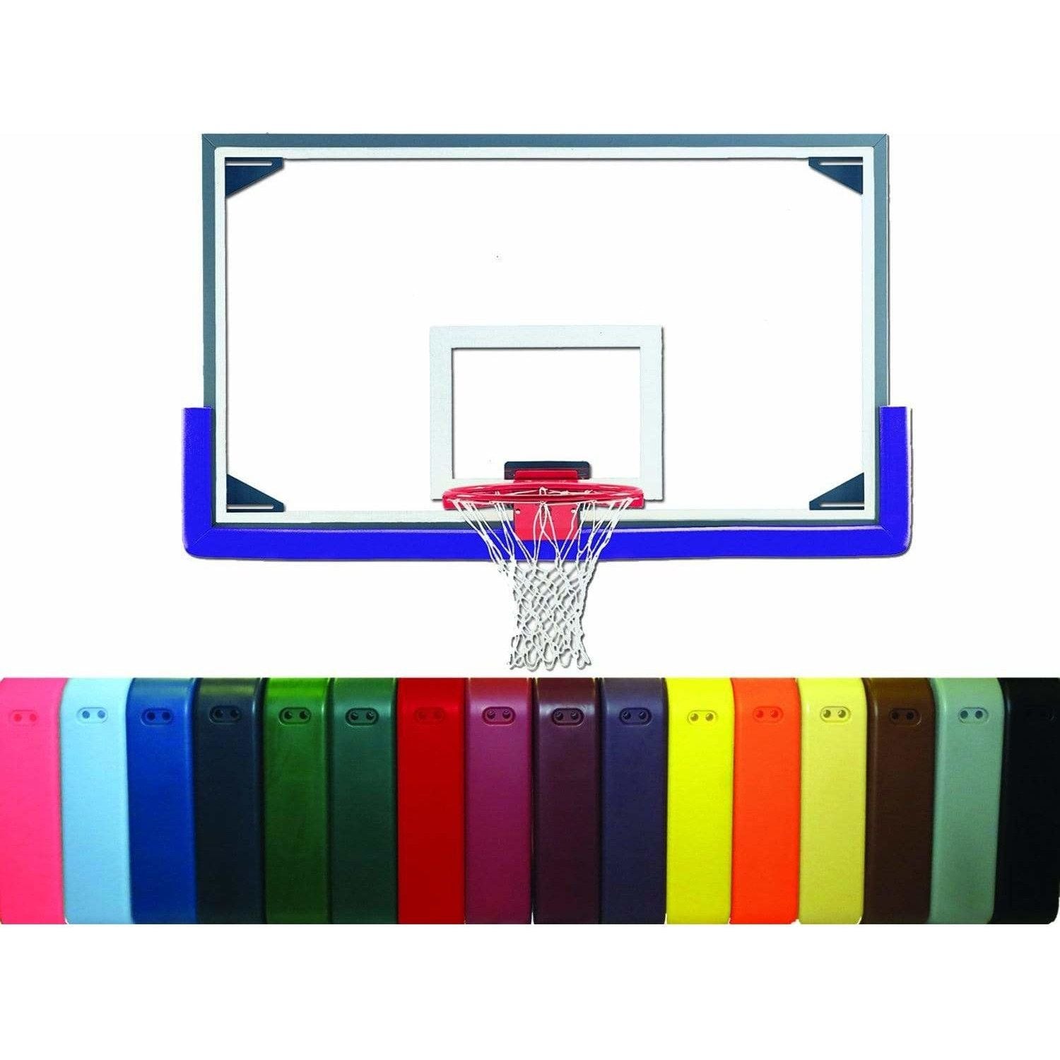 Gared 42" x 72" Gymnasium Basketball Glass Backboard Package PKAFR30PM