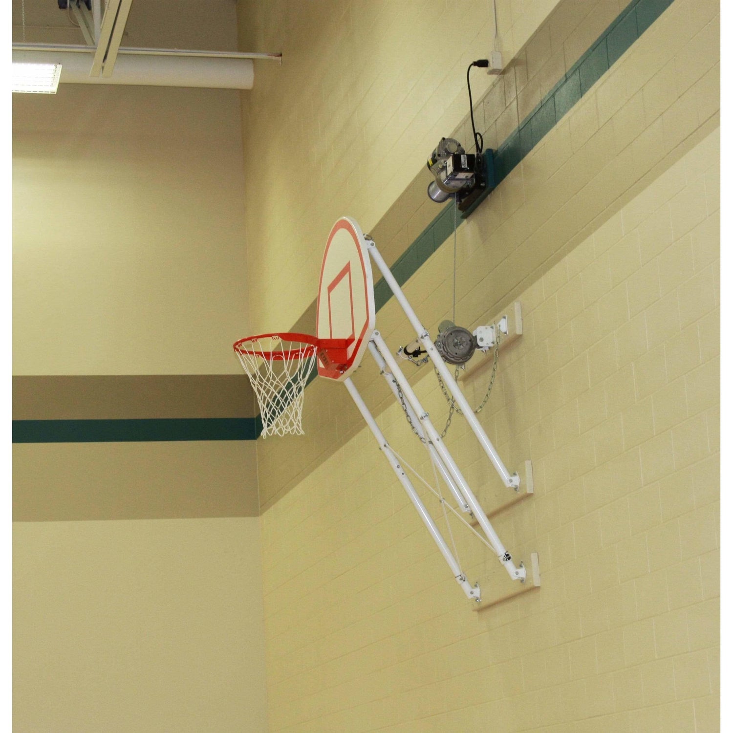 Gared 35" x 54" Four Point Fold-Up Basketball Wall Mount Package