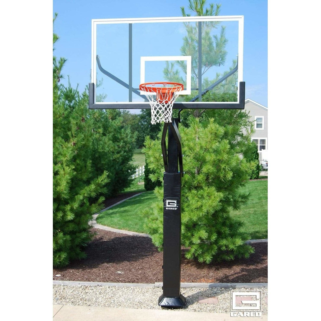 Gared 42" x 72" Pro Jam Adjustable In Ground Basketball Hoop GP10P72DM