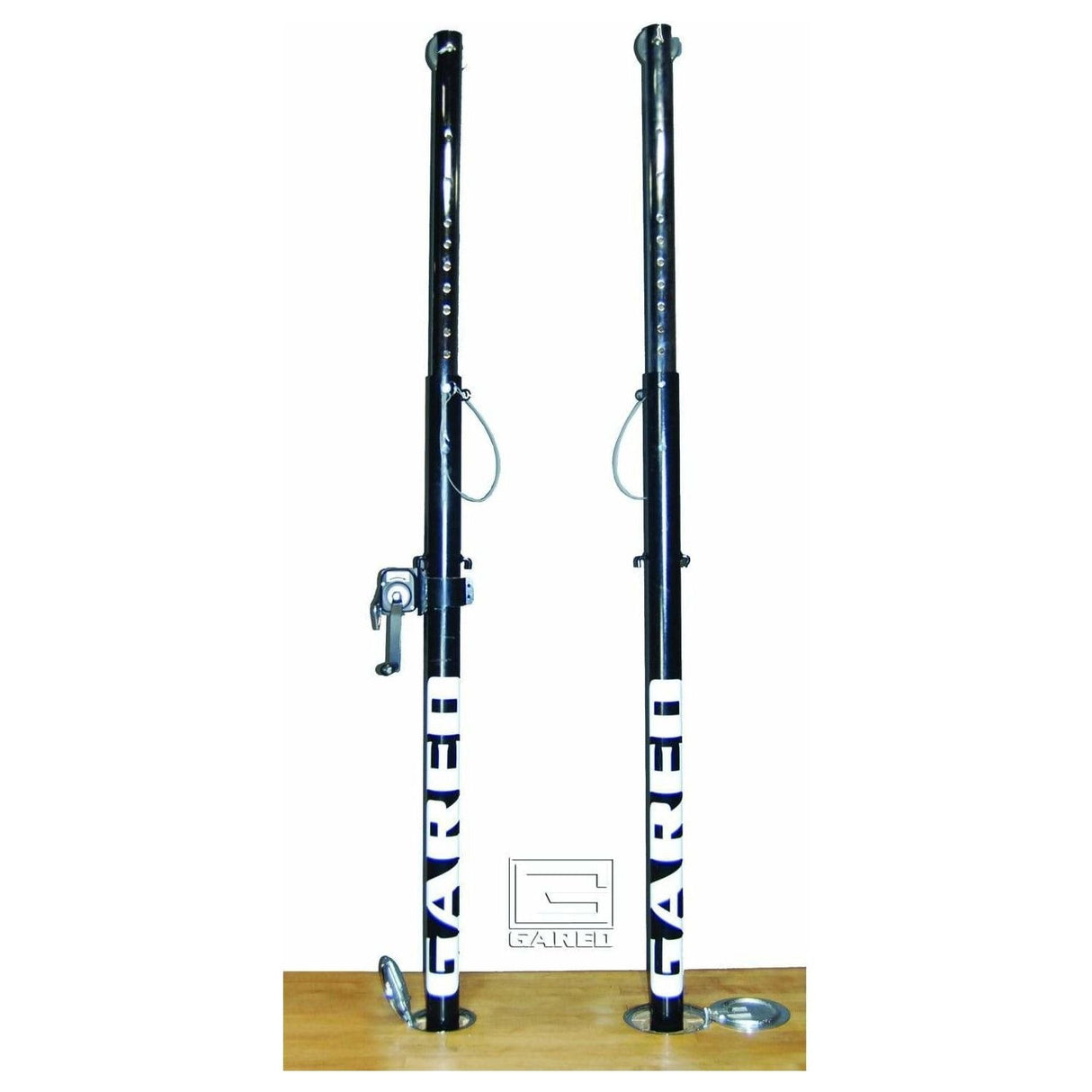 Gared Omnilite 3" OD Collegiate Volleyball System W/O Floor Sleeves & Covers 5005