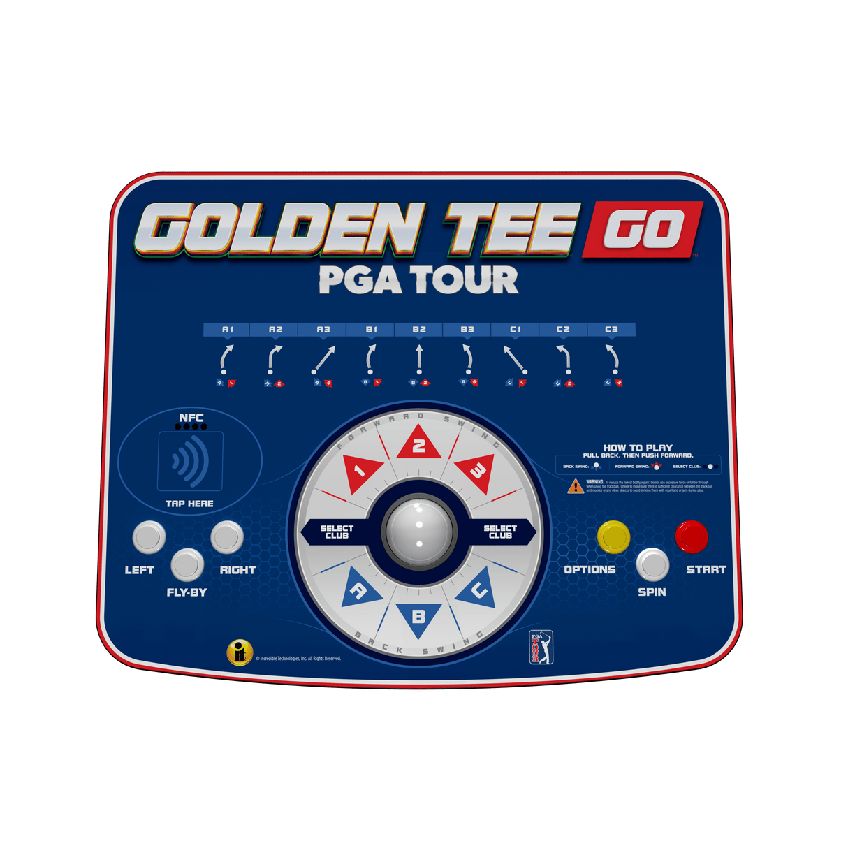 Incredible Technologies Golden Tee PGA TOUR Go Portable Golf Arcade Game