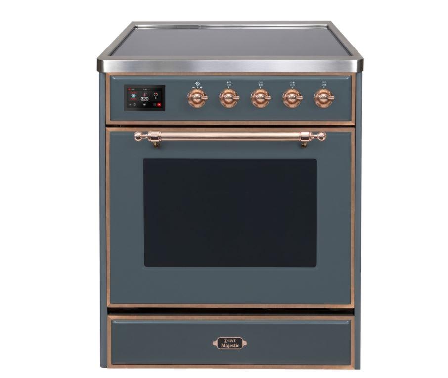 ILVE 30" Majestic II Series Freestanding Electric Single Oven Range with 4 Elements, Triple Glass Cool Door, Convection Oven, TFT Oven Control Display and Child Lock - UMI30NE3