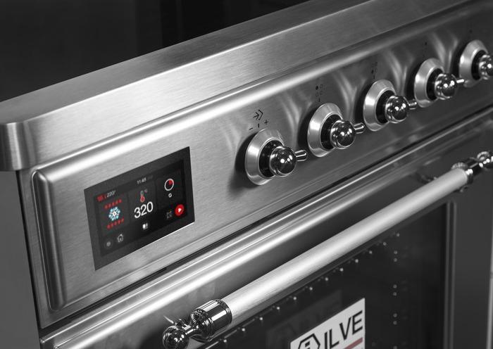 ILVE 30" Majestic II Series Freestanding Electric Single Oven Range with 4 Elements, Triple Glass Cool Door, Convection Oven, TFT Oven Control Display and Child Lock - UMI30NE3