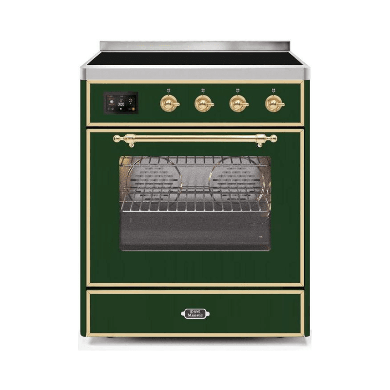 ILVE 30" Majestic II Series Freestanding Electric Single Oven Range with 4 Elements, Triple Glass Cool Door, Convection Oven, TFT Oven Control Display and Child Lock - UMI30NE3
