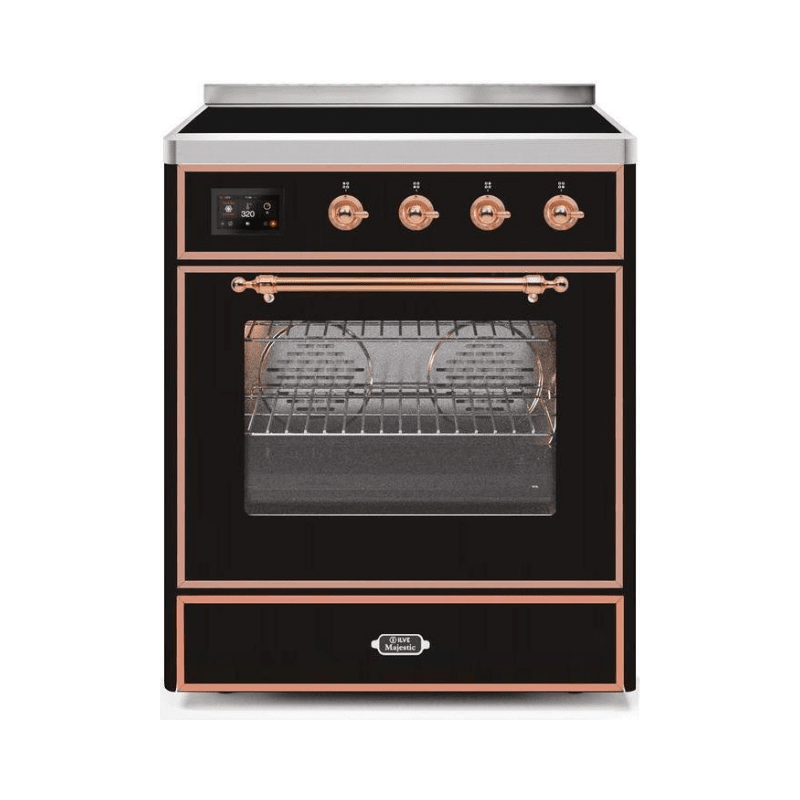 ILVE 30" Majestic II Series Freestanding Electric Single Oven Range with 4 Elements, Triple Glass Cool Door, Convection Oven, TFT Oven Control Display and Child Lock - UMI30NE3