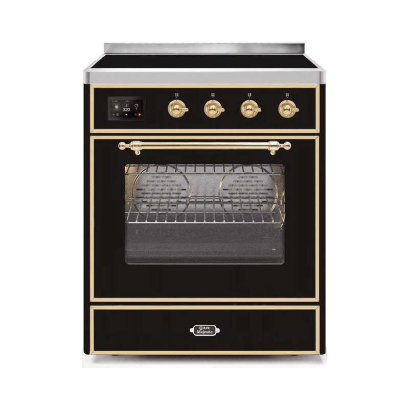 ILVE 30" Majestic II Series Freestanding Electric Single Oven Range with 4 Elements, Triple Glass Cool Door, Convection Oven, TFT Oven Control Display and Child Lock - UMI30NE3