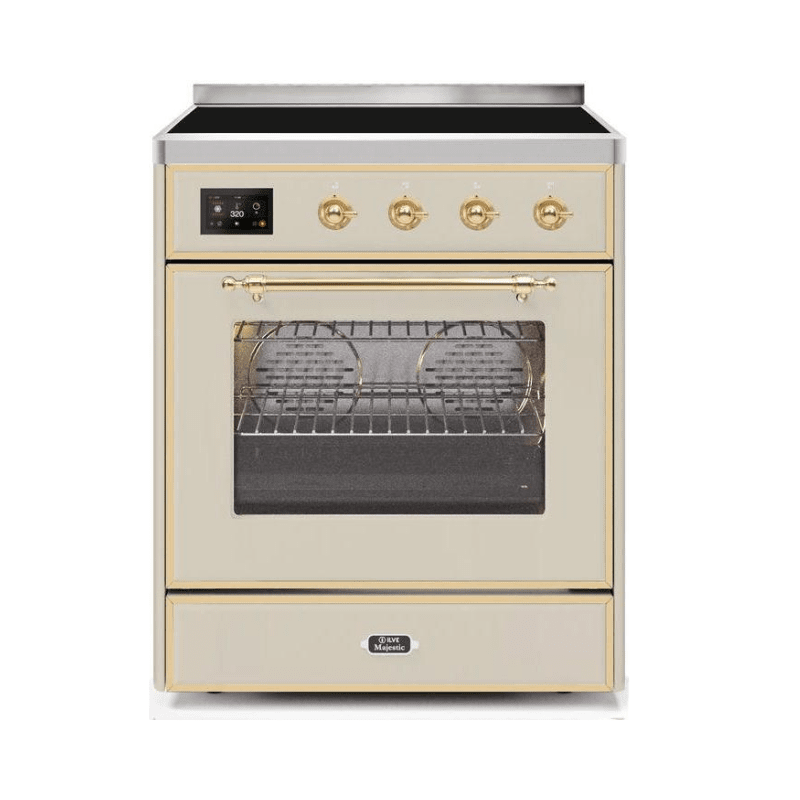 ILVE 30" Majestic II Series Freestanding Electric Single Oven Range with 4 Elements, Triple Glass Cool Door, Convection Oven, TFT Oven Control Display and Child Lock - UMI30NE3