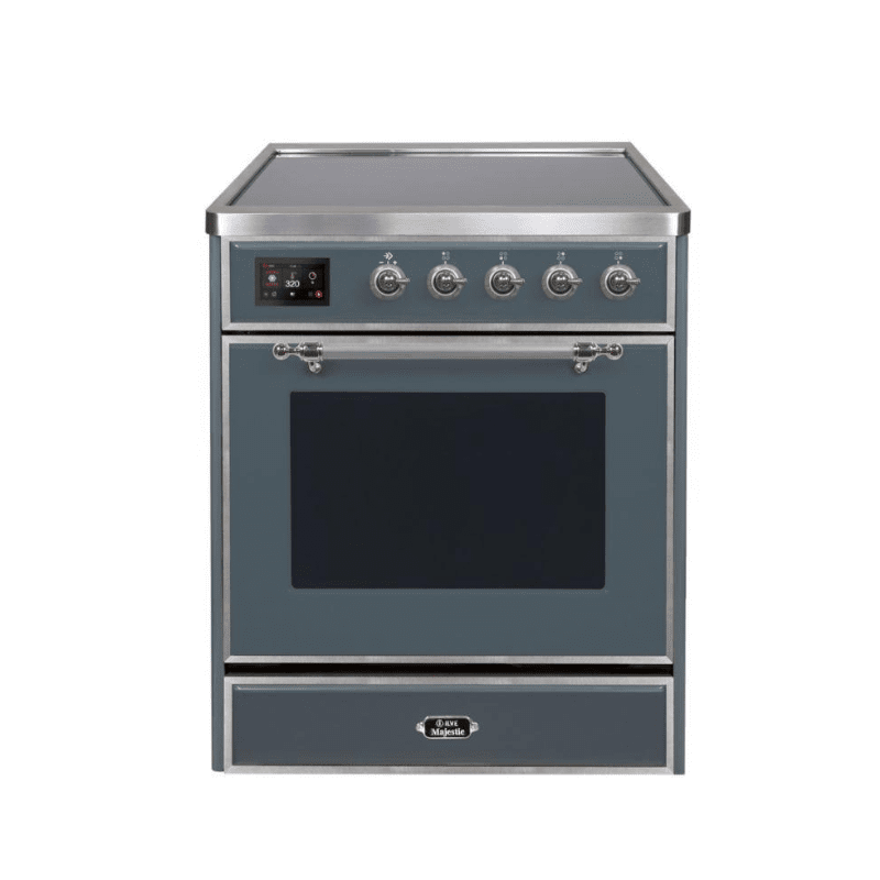 ILVE 30" Majestic II Series Freestanding Electric Single Oven Range with 4 Elements, Triple Glass Cool Door, Convection Oven, TFT Oven Control Display and Child Lock - UMI30NE3