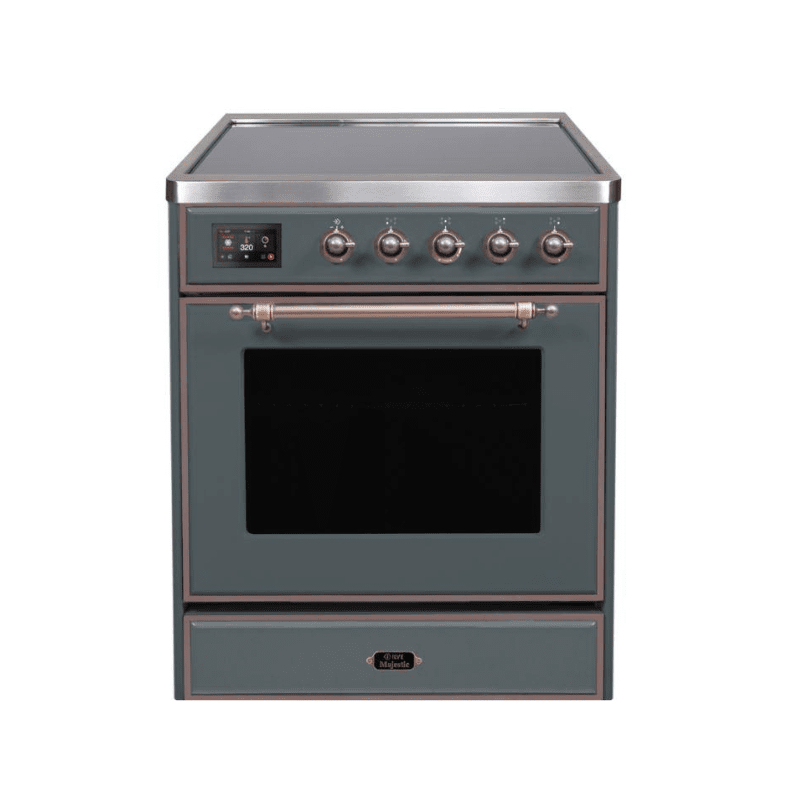 ILVE 30" Majestic II Series Freestanding Electric Single Oven Range with 4 Elements, Triple Glass Cool Door, Convection Oven, TFT Oven Control Display and Child Lock - UMI30NE3