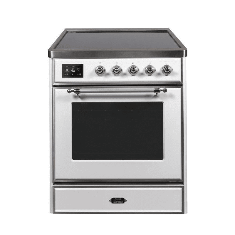 ILVE 30" Majestic II Series Freestanding Electric Single Oven Range with 4 Elements, Triple Glass Cool Door, Convection Oven, TFT Oven Control Display and Child Lock - UMI30NE3