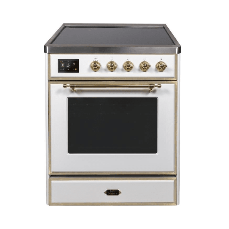 ILVE 30" Majestic II Series Freestanding Electric Single Oven Range with 4 Elements, Triple Glass Cool Door, Convection Oven, TFT Oven Control Display and Child Lock - UMI30NE3