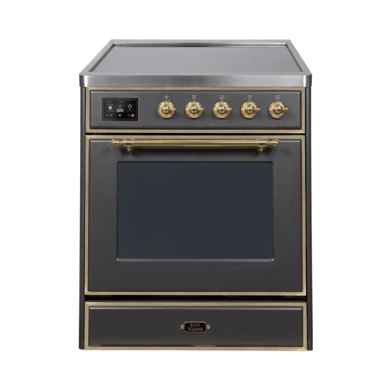 ILVE 30" Majestic II Series Freestanding Electric Single Oven Range with 4 Elements, Triple Glass Cool Door, Convection Oven, TFT Oven Control Display and Child Lock - UMI30NE3