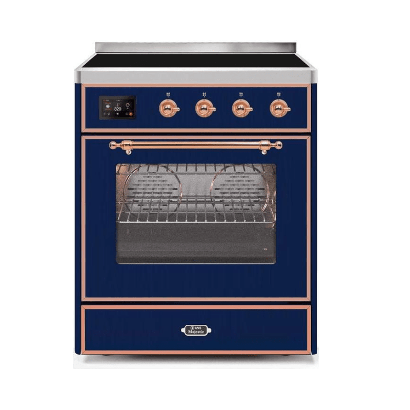 ILVE 30" Majestic II Series Freestanding Electric Single Oven Range with 4 Elements, Triple Glass Cool Door, Convection Oven, TFT Oven Control Display and Child Lock - UMI30NE3