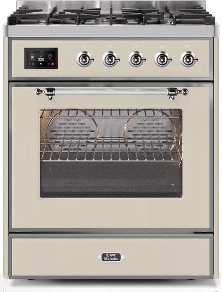 ILVE 30" Majestic II Series Gas Burner and Electric Oven Range with 5 Sealed Burners - UM30DNE3