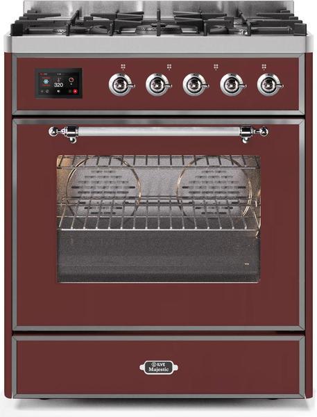 ILVE 30" Majestic II Series Gas Burner and Electric Oven Range with 5 Sealed Burners - UM30DNE3