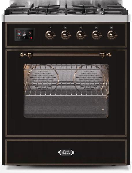 ILVE 30" Majestic II Series Gas Burner and Electric Oven Range with 5 Sealed Burners - UM30DNE3