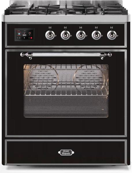 ILVE 30" Majestic II Series Gas Burner and Electric Oven Range with 5 Sealed Burners - UM30DNE3