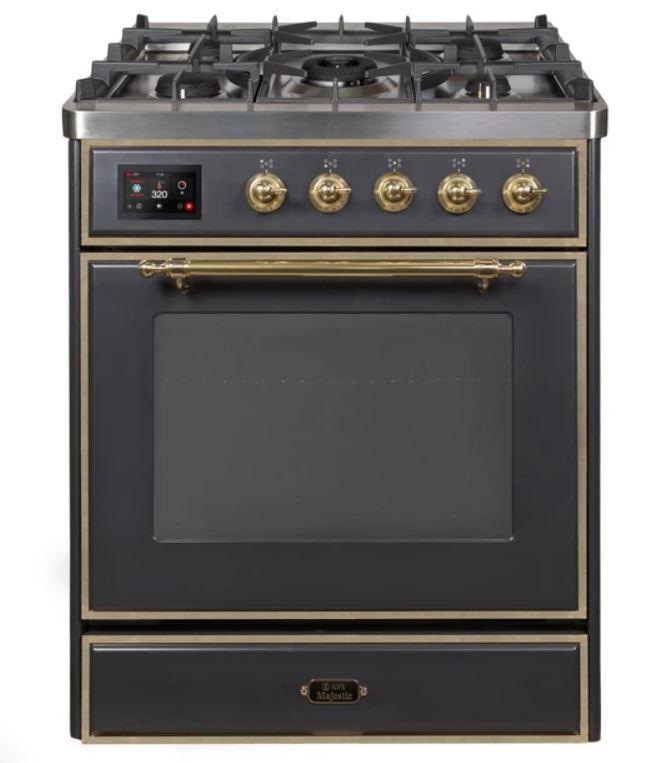 ILVE 30" Majestic II Series Gas Burner and Electric Oven Range with 5 Sealed Burners - UM30DNE3