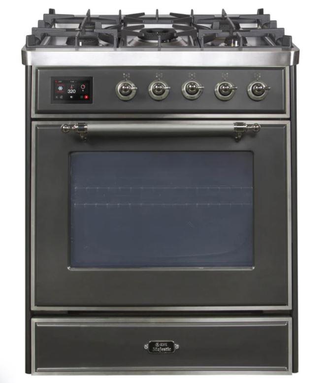 ILVE 30" Majestic II Series Gas Burner and Electric Oven Range with 5 Sealed Burners - UM30DNE3