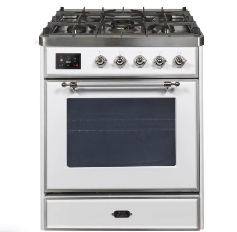 ILVE 30" Majestic II Series Gas Burner and Electric Oven Range with 5 Sealed Burners - UM30DNE3