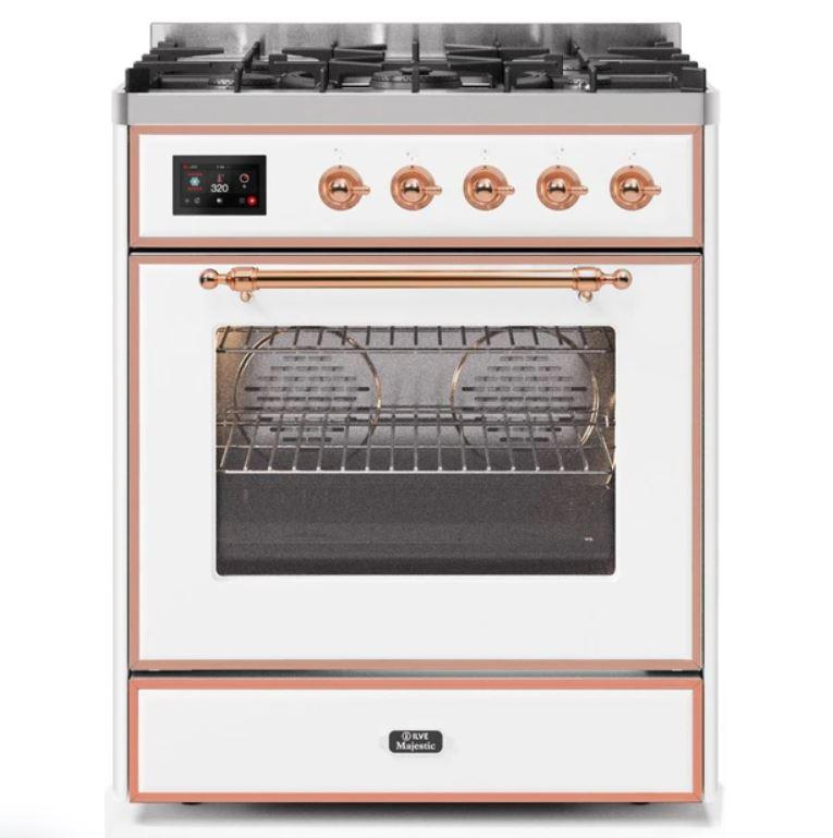 ILVE 30" Majestic II Series Gas Burner and Electric Oven Range with 5 Sealed Burners - UM30DNE3