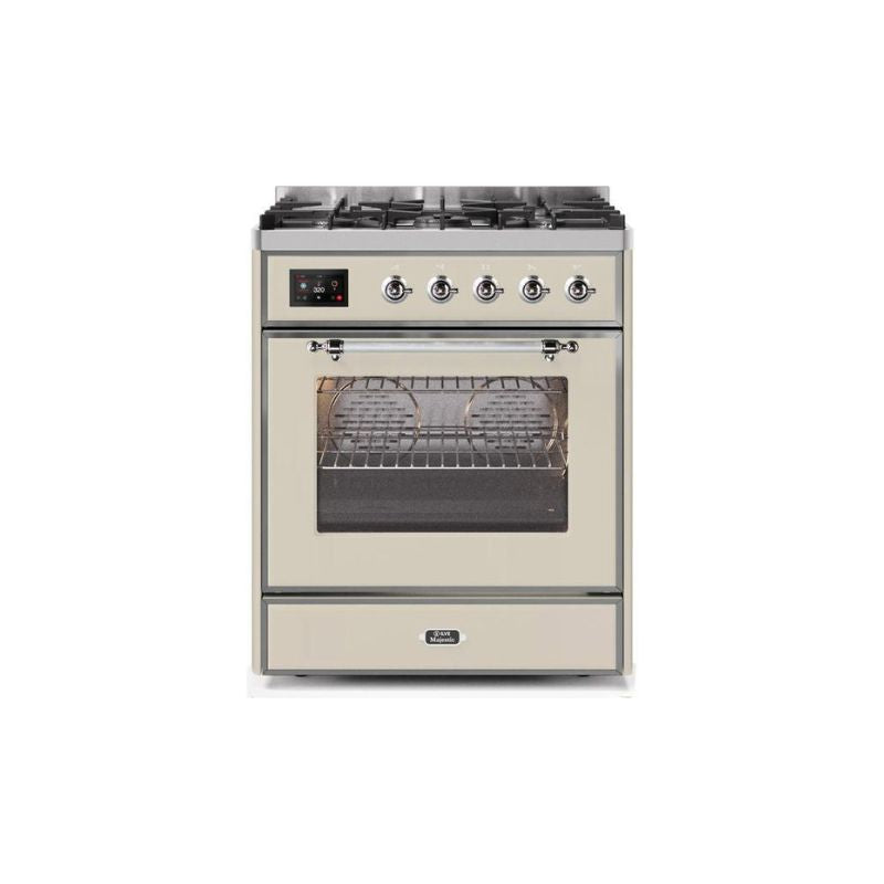 ILVE 30" Majestic II Series Gas Burner and Electric Oven Range with 5 Sealed Burners - UM30DNE3