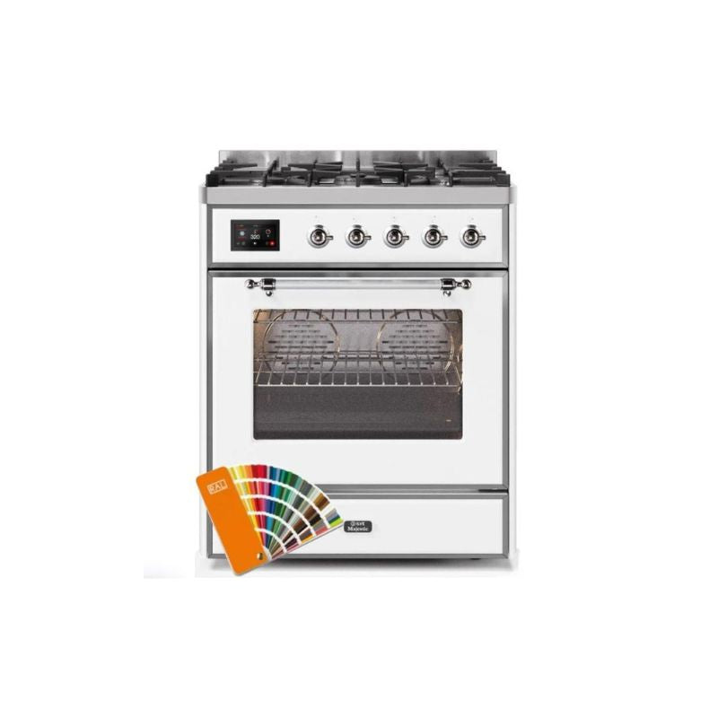 ILVE 30" Majestic II Series Gas Burner and Electric Oven Range with 5 Sealed Burners - UM30DNE3