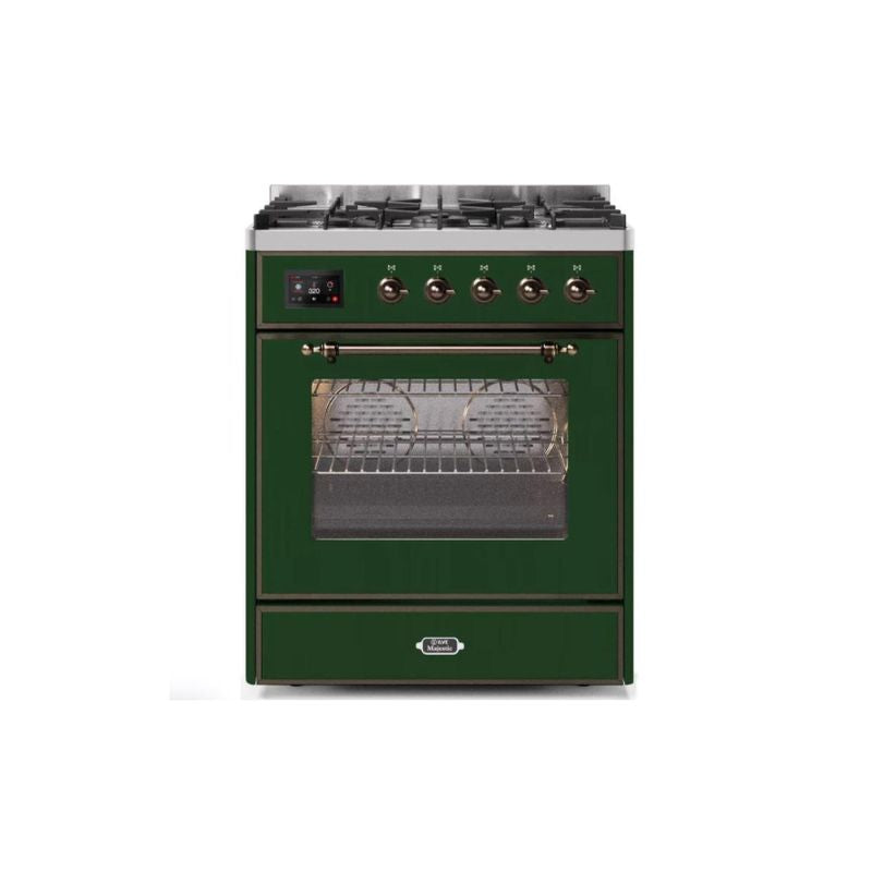 ILVE 30" Majestic II Series Gas Burner and Electric Oven Range with 5 Sealed Burners - UM30DNE3