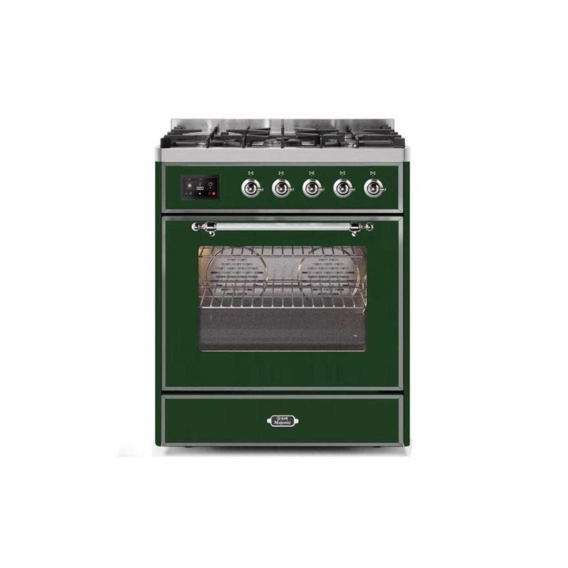 ILVE 30" Majestic II Series Gas Burner and Electric Oven Range with 5 Sealed Burners - UM30DNE3