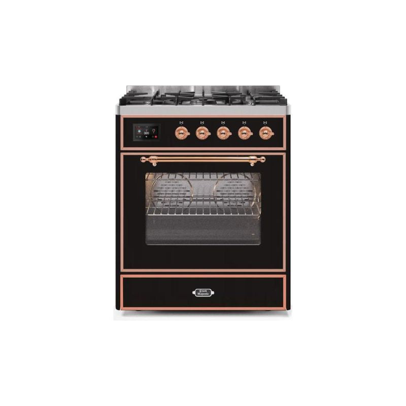 ILVE 30" Majestic II Series Gas Burner and Electric Oven Range with 5 Sealed Burners - UM30DNE3