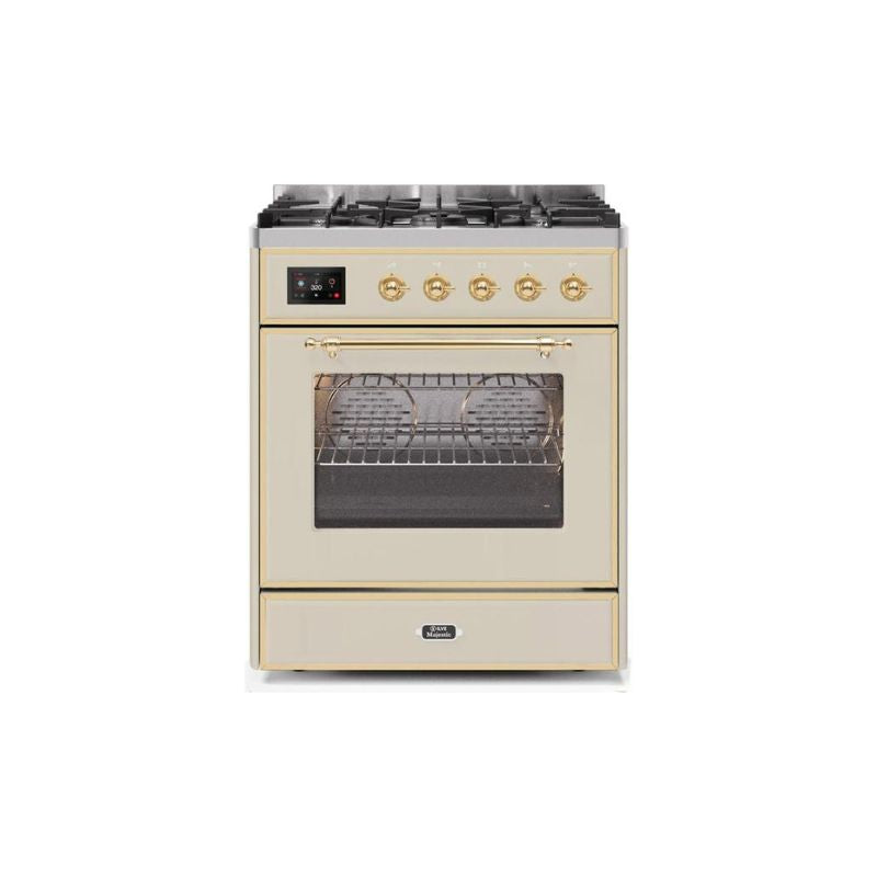 ILVE 30" Majestic II Series Gas Burner and Electric Oven Range with 5 Sealed Burners - UM30DNE3