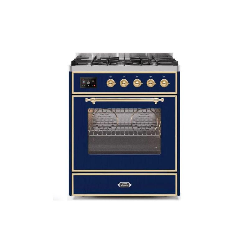 ILVE 30" Majestic II Series Gas Burner and Electric Oven Range with 5 Sealed Burners - UM30DNE3