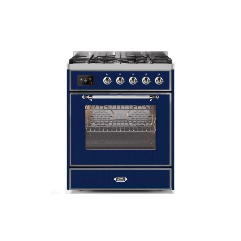ILVE 30" Majestic II Series Gas Burner and Electric Oven Range with 5 Sealed Burners - UM30DNE3