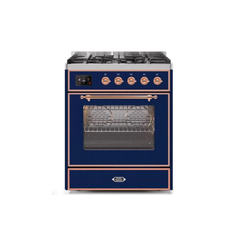 ILVE 30" Majestic II Series Gas Burner and Electric Oven Range with 5 Sealed Burners - UM30DNE3