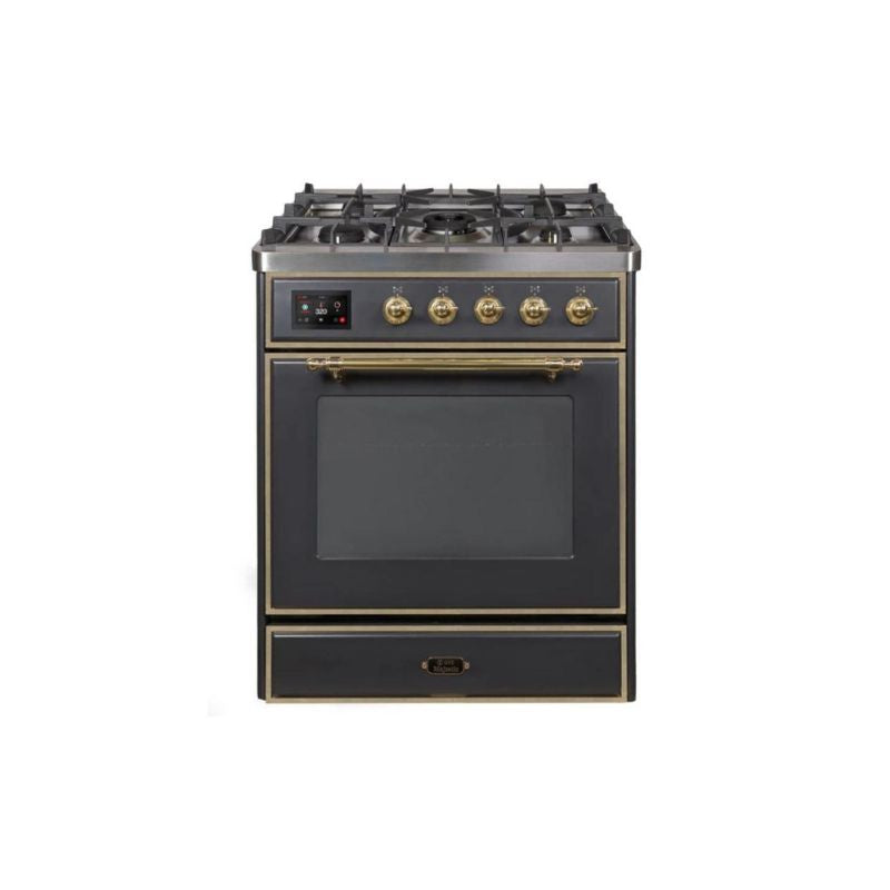 ILVE 30" Majestic II Series Gas Burner and Electric Oven Range with 5 Sealed Burners - UM30DNE3