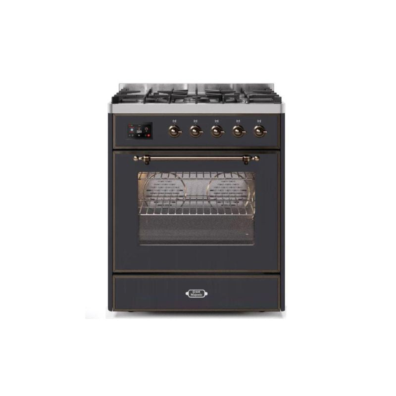 ILVE 30" Majestic II Series Gas Burner and Electric Oven Range with 5 Sealed Burners - UM30DNE3