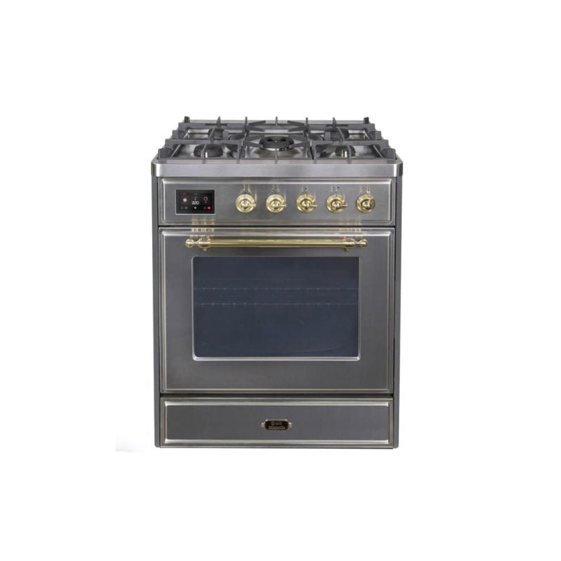 ILVE 30" Majestic II Series Gas Burner and Electric Oven Range with 5 Sealed Burners - UM30DNE3