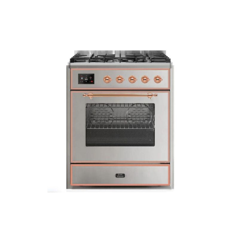 ILVE 30" Majestic II Series Gas Burner and Electric Oven Range with 5 Sealed Burners - UM30DNE3