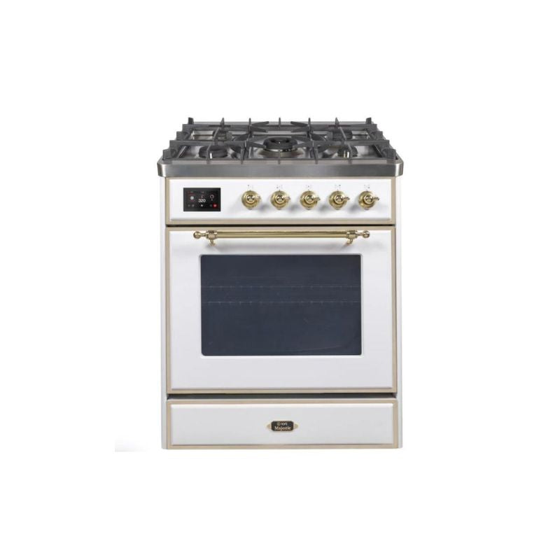 ILVE 30" Majestic II Series Gas Burner and Electric Oven Range with 5 Sealed Burners - UM30DNE3