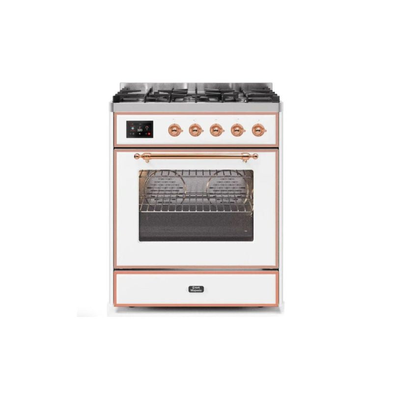 ILVE 30" Majestic II Series Gas Burner and Electric Oven Range with 5 Sealed Burners - UM30DNE3