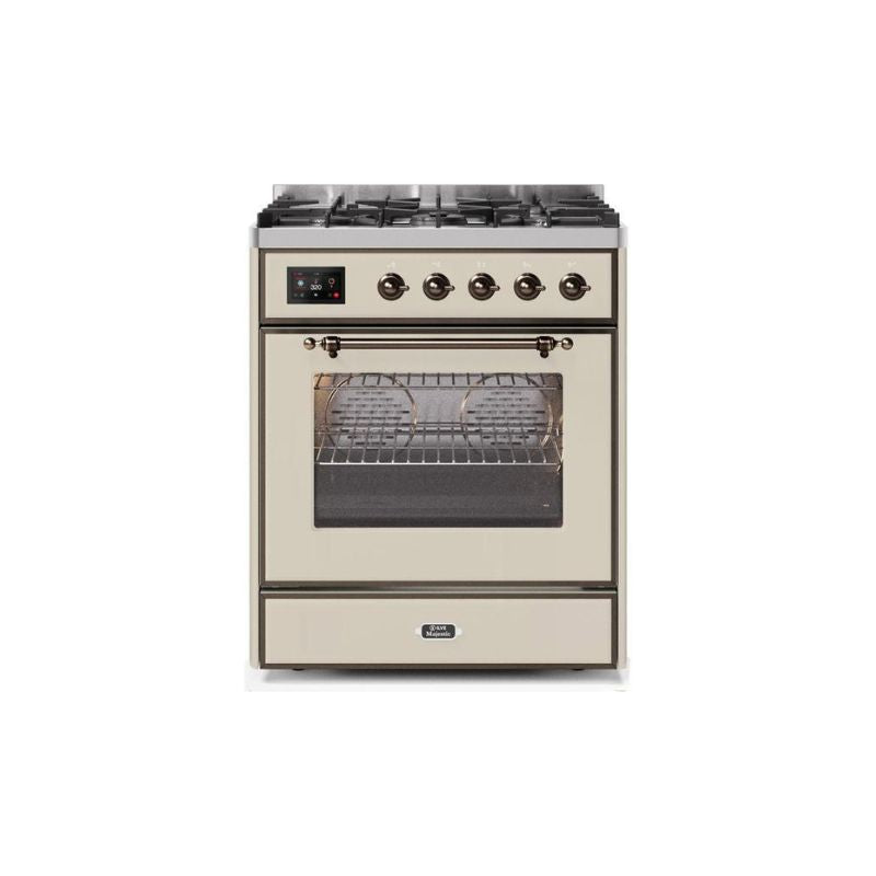 ILVE 30" Majestic II Series Gas Burner and Electric Oven Range with 5 Sealed Burners - UM30DNE3