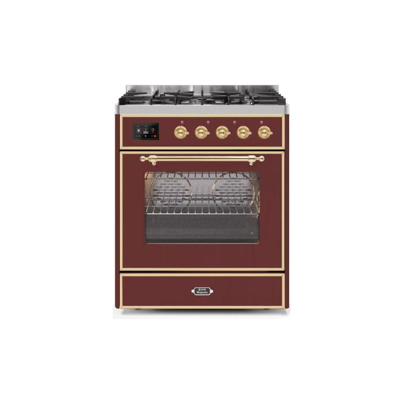 ILVE 30" Majestic II Series Gas Burner and Electric Oven Range with 5 Sealed Burners - UM30DNE3