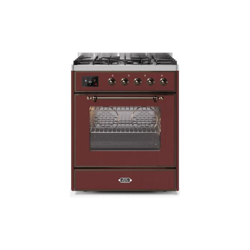 ILVE 30" Majestic II Series Gas Burner and Electric Oven Range with 5 Sealed Burners - UM30DNE3