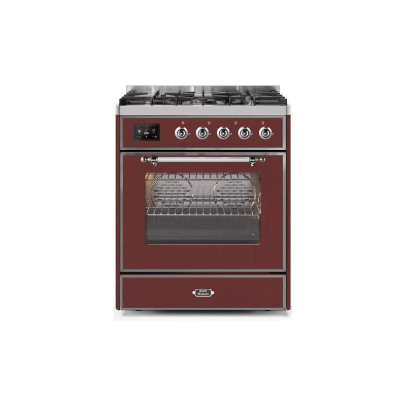 ILVE 30" Majestic II Series Gas Burner and Electric Oven Range with 5 Sealed Burners - UM30DNE3