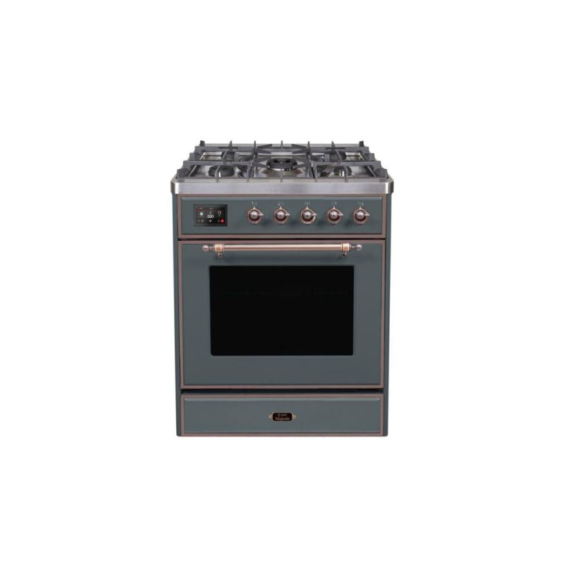 ILVE 30" Majestic II Series Gas Burner and Electric Oven Range with 5 Sealed Burners - UM30DNE3